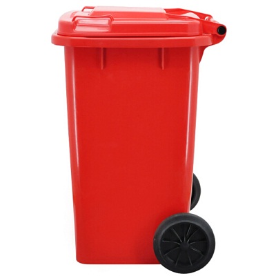 环群分类垃圾桶-有害垃圾（红色带轮100L)