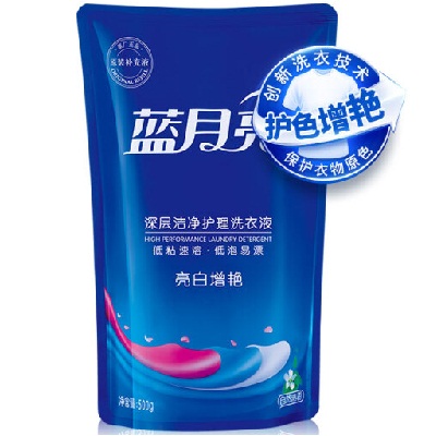 蓝月亮 洗衣液袋装亮白增艳(自然清香)500g/袋