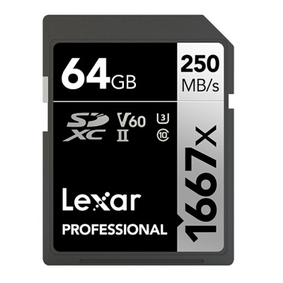 雷克沙64GB 1667x Pro版SD存储卡