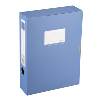 齐心HC-75档案盒 75mm A4 蓝色