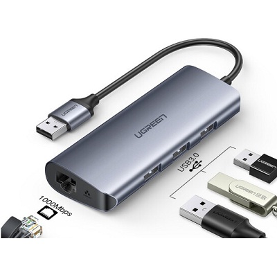 绿联60719 USB3.0多功能扩展坞 分线线缆