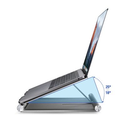 绿巨能Z1笔记本支架  铝合金可折叠  多功能无极调节