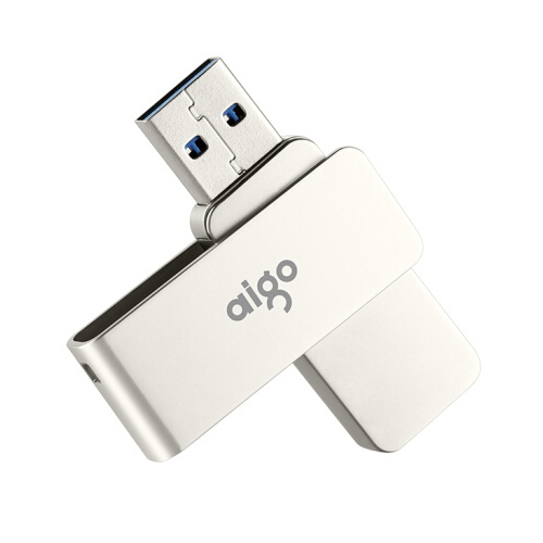爱国者 U330 U盘 256GB USB3.0 金属旋转系列 银色