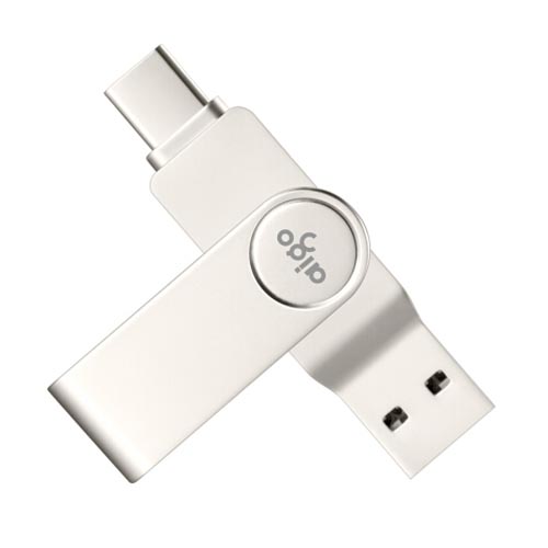 爱国者U356炫酷高速款64GB Type-C USB3.1 手机U盘  银色 双接口手机电脑用