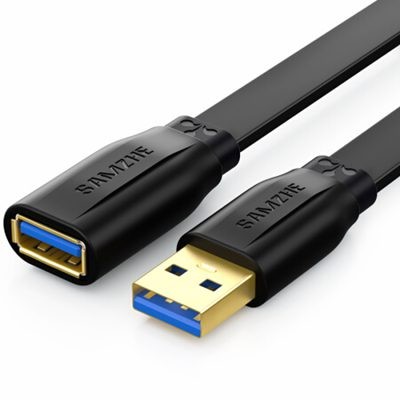 山泽AP-320 USB3.0延长线扁平黑色2米