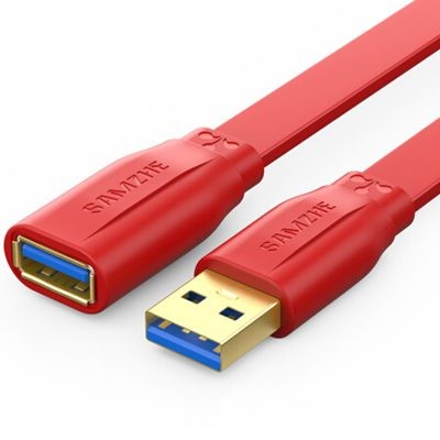 山泽AP-RD310 USB3.0延长线扁平红色1米