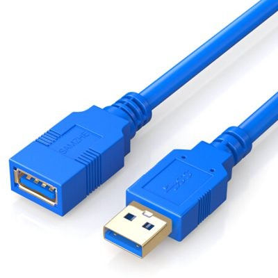 山泽UK-104镀金版USB3.0延长线蓝色2米