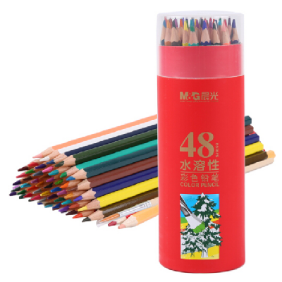晨光48色PP红色筒装彩色铅笔AWP36812