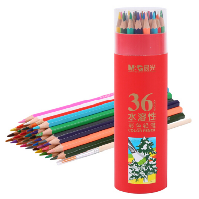 晨光36色PP红色筒装彩色铅笔AWP36811