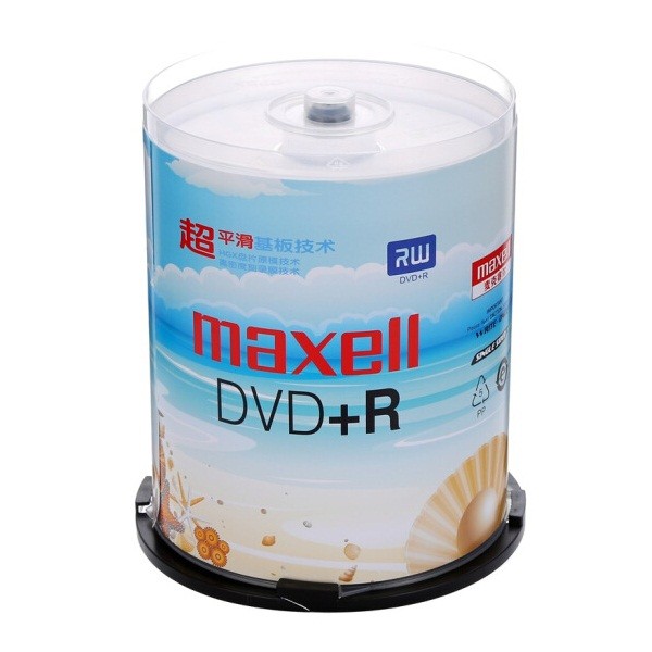 麦克赛尔DVD+R刻录光盘 16速4.7G 100片/桶