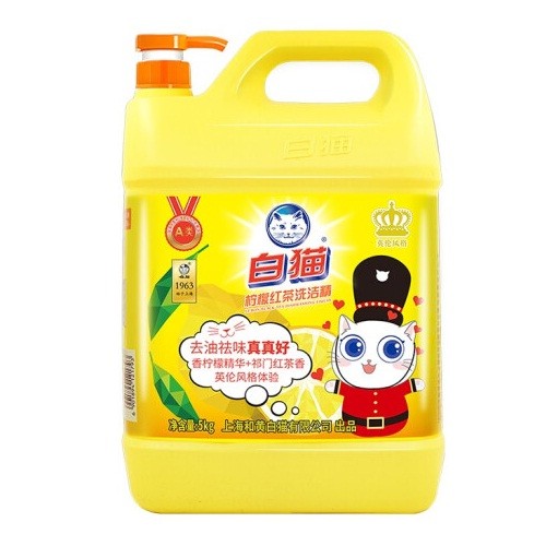 白猫 柠檬红茶洗洁精5kg/瓶