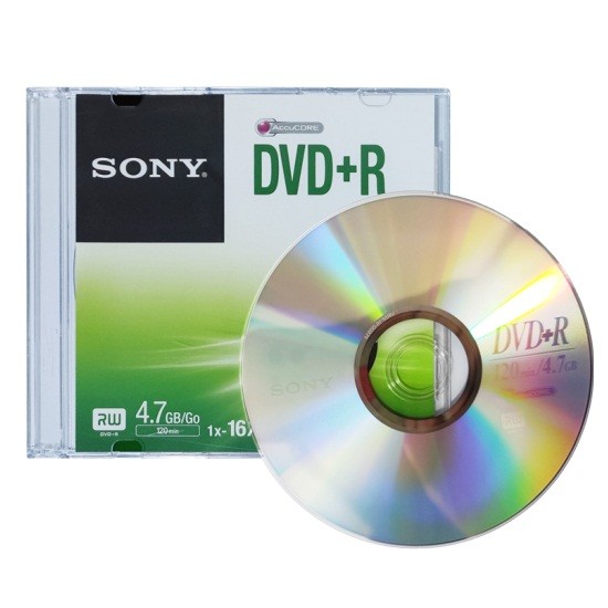 索尼DVD空白光盘刻录碟DVD+R 4.7G单片盒装