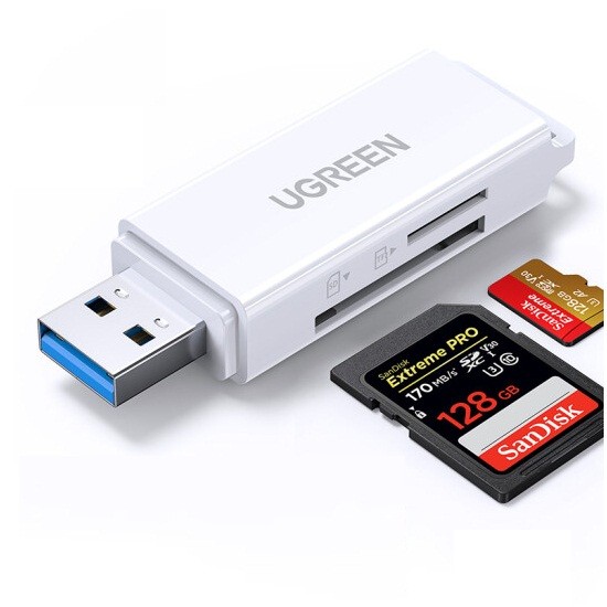 绿联40751 USB3.0高速读卡器 多功能SD/TF读卡器多合一 支持手机单反相机行车记录仪监控存储内存卡