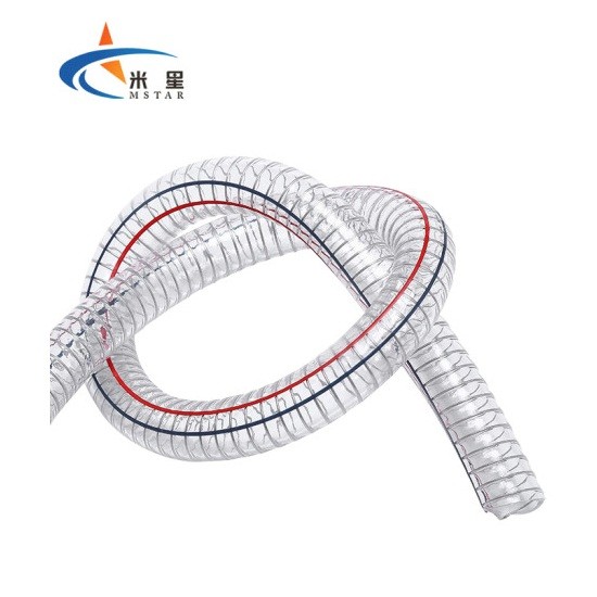 米星PVC钢丝增强管 透明钢丝软管 内径75毫米*1米