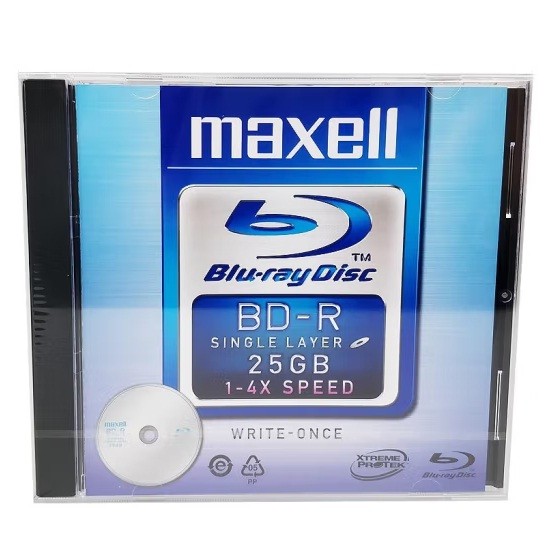 麦克赛尔BD-R 25GB蓝光刻录盘 单片盒装5张