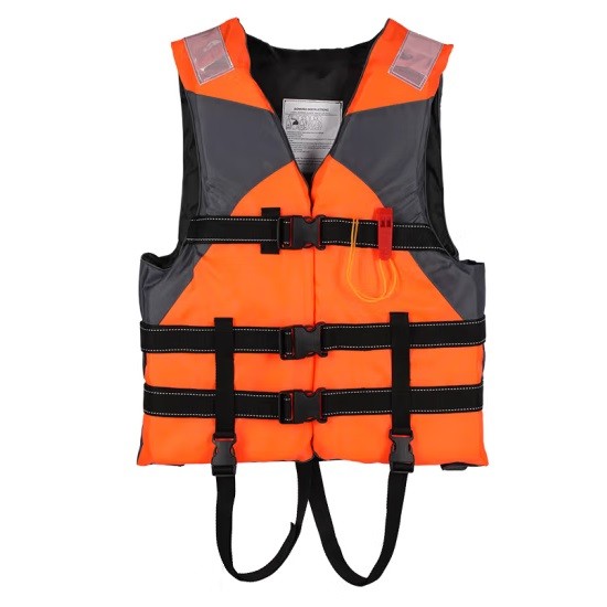 者也230221-3救生衣 加厚面料带救生哨子反光条 橙色