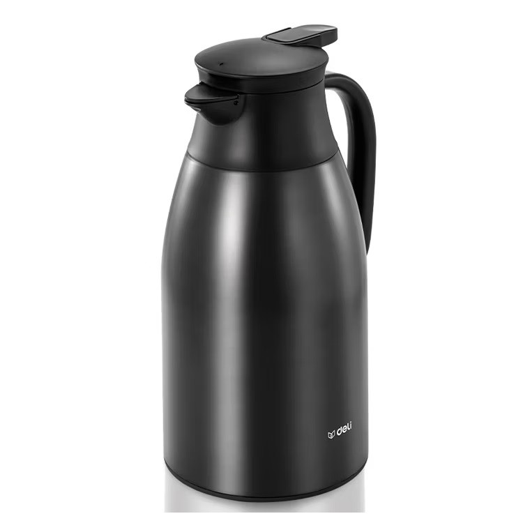得力LL104保温壶 黑色 1.6L