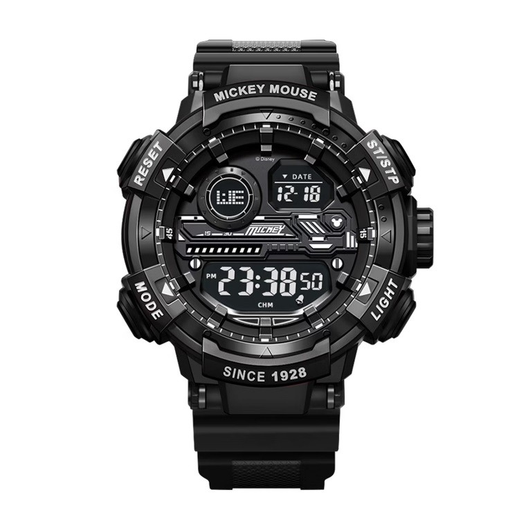 迪士尼MK-15287B电子手表 机械风 酷黑