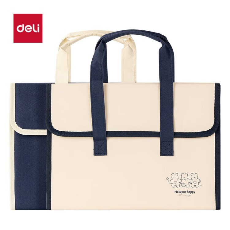 得力P51-13 A4横式布质风琴包 12个/箱