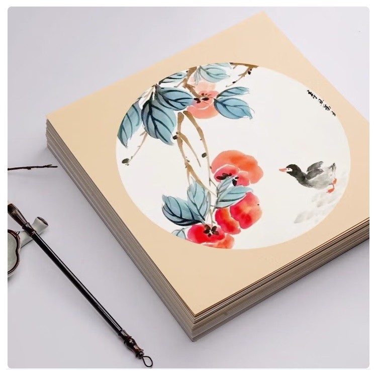 檀烨轩半生熟圆形扇面纸 33*33CM（张）