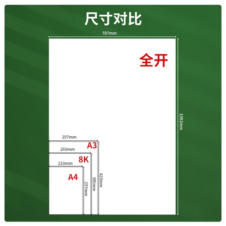 新绿天章全开大张白纸787*1092mm 80g 10张/包
