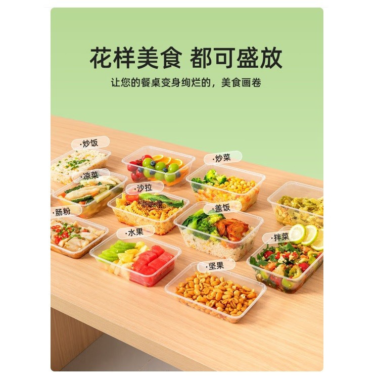 特美居TMJ-3009一次性饭盒长方形透明300套/箱 1000型