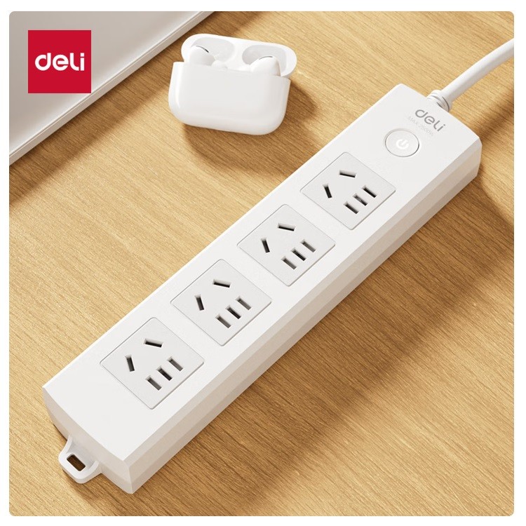 得力18203插座总控 4位3米