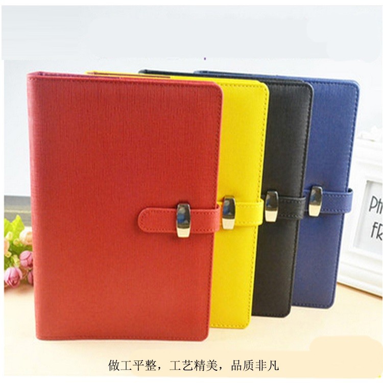 勤得利35326皮面商务办公活页笔记本 A6 黑色